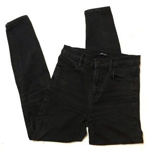 Black J Brand Alana Vanity High Waisted Jeans